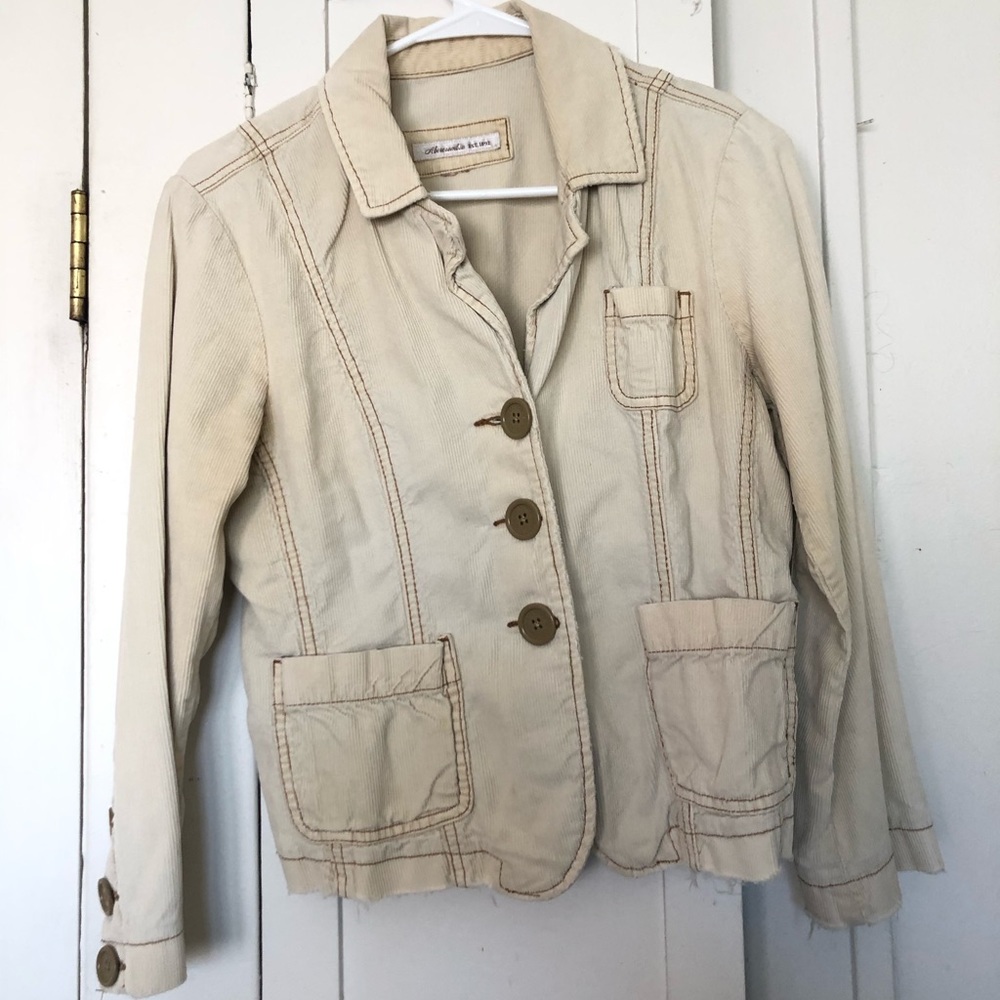 Abercrombie & Fitch Corduroy Button Down Jacket with Pockets Size Small